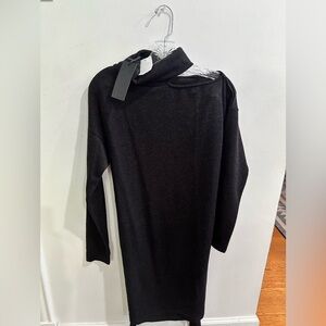 Gibson look brand black sweater dress w/cut out new with tags women size medium